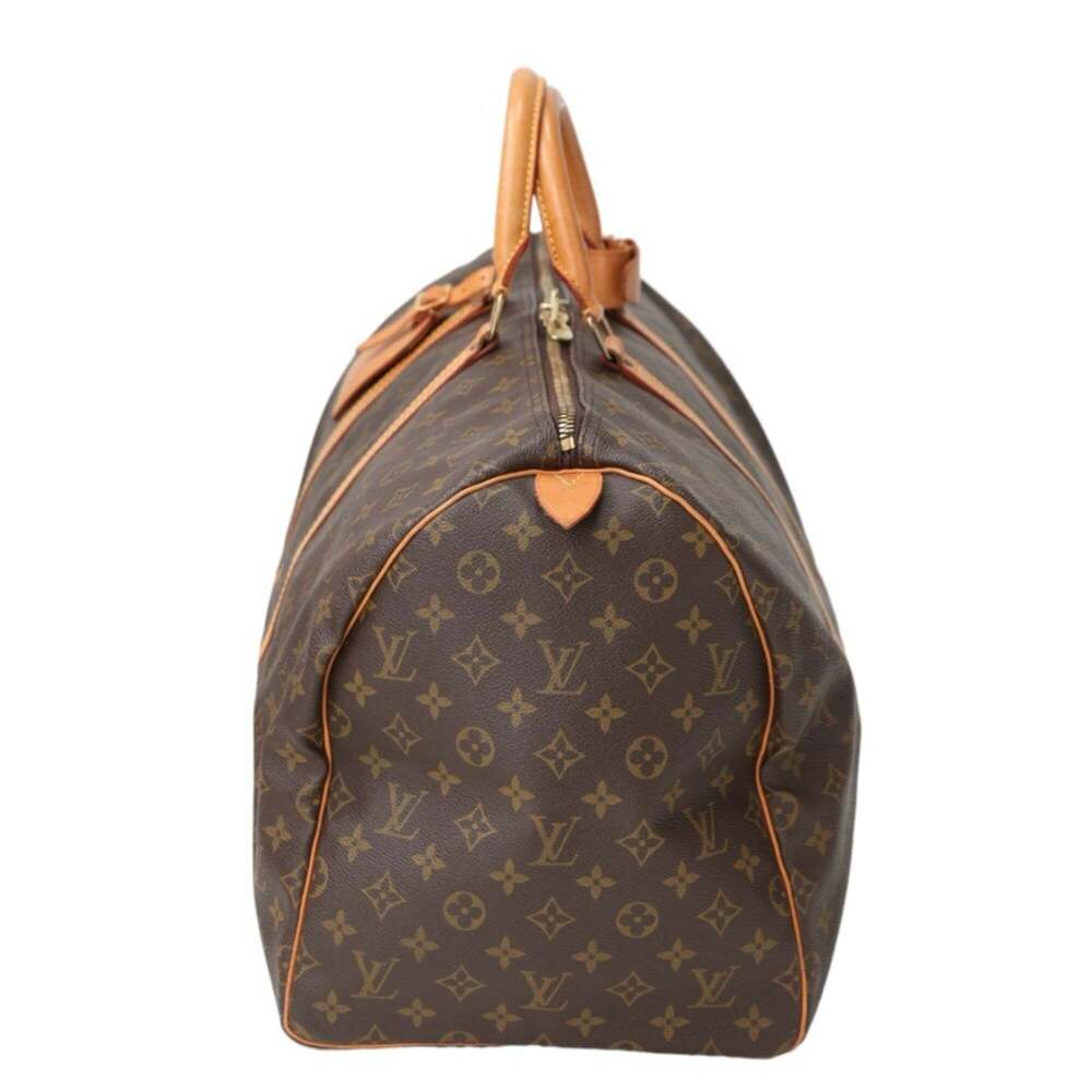 LOUIS VUITTON Authentic Brown Monogram Canvas Keepall 55 Boston Bag - Picture 4 of 15